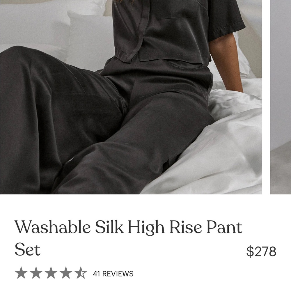 Lunya Washable Silk Pajama set size large